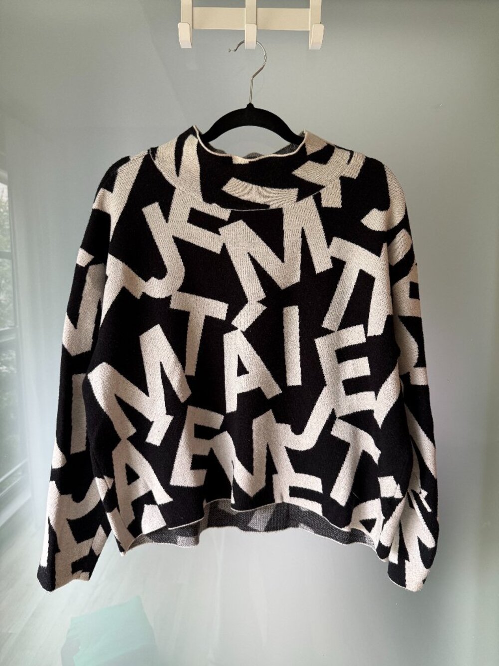 Black & White Maeve Carys Mock-Neck Sweater